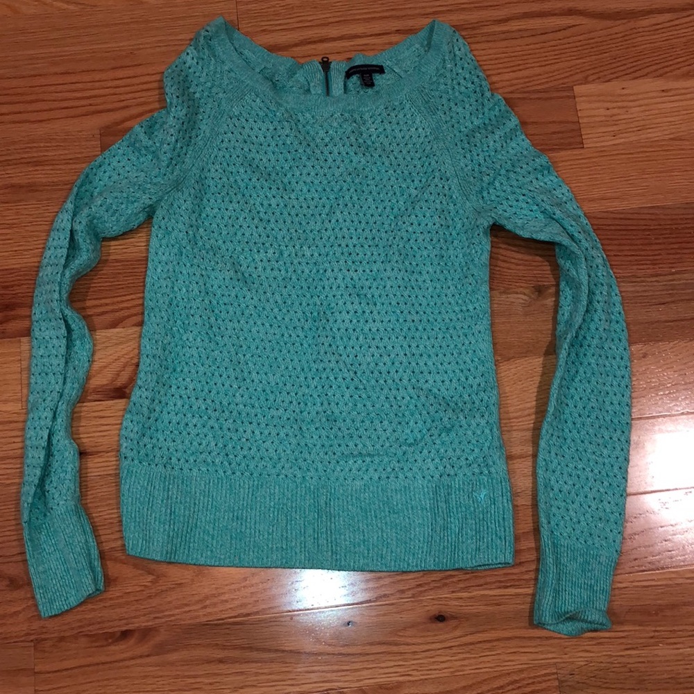 American eagle teal sweater